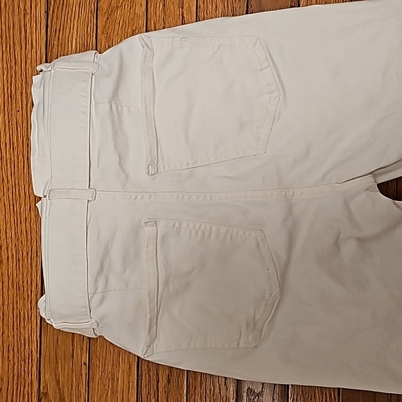 high rise, paper bag white jean leggings by EXPRESS size 6 - Picture 7 of 7